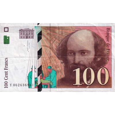 Francja, 100 Francs, Cézanne, 1998, Y062636981, EF