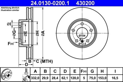 2X ДИСК ТОРМОЗНОЙ BMW ПЕРЕД X5/X6 2,0-3,0 D 06- 24.0130-0200.1