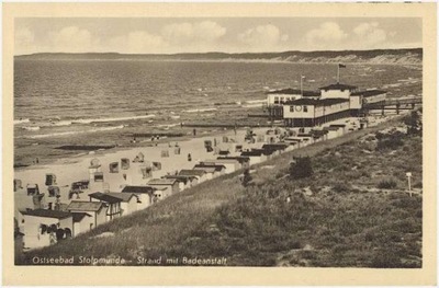 Ostseebad Ustka Stolpmunde, Strand mit Badeanstalt 193-