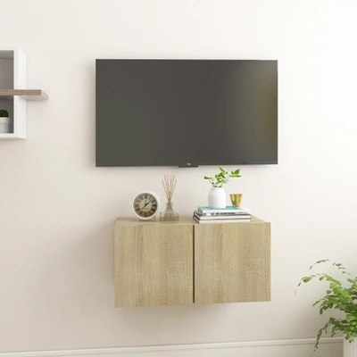 Szafki wiszące pod TV dąb sonoma 60x30x30 cm