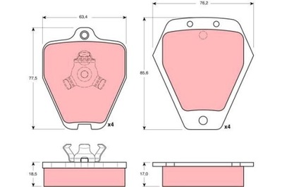 TRW GDB1323 PADS BRAKE  