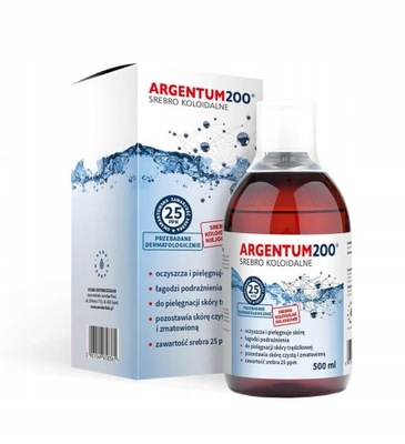 ARGENTUM200 Srebro Koloidalne 25ppm 500ml