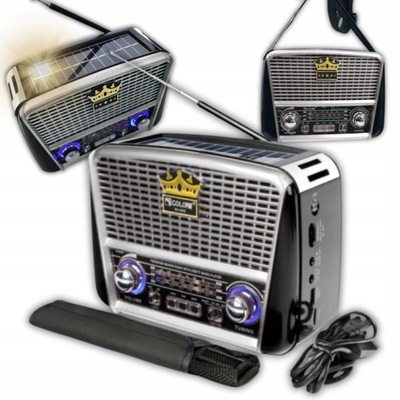 Radio solarne bluetooth USB MP3 latarkę RETRO / OGRODOWE / BUDOWLANE