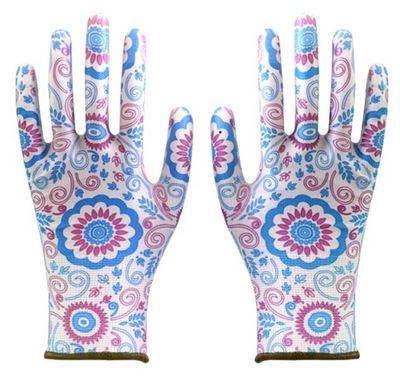 GUANTES OGRODOWE W FLORES Z NITRYLEM TAMAÑO 9  