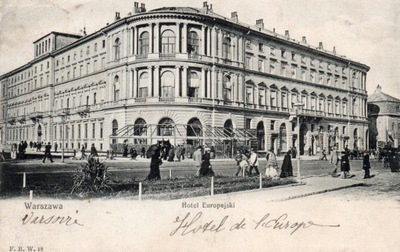 Warszawa Hotel Europejski F.B.W. 1910r.