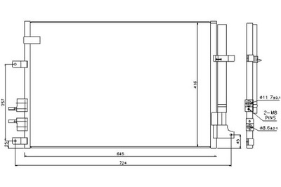 Nissens 94871 конденсатор, кондиционер фото №1