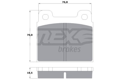 TOMEX BRAKES TRINKELĖS STABDŽIŲ TOMEX 10181PRZOD VW CARAVELLE 72-79 