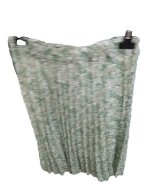 Spódnica długa plisowana w kwiaty zielona