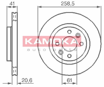 ДИСКИ ТОРМОЗНЫЕ ТОРМОЗНЫЕ ПЕРЕД KAMOKA 1032192