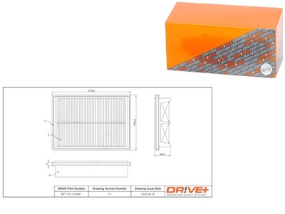 FILTRO AIRE HYUNDAI 2.0D 06-10 SONA TA V DRIVE+  