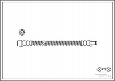 CABLE DE FRENADO FLEXIBLES MERCEDES (330MM) MERCEDES W204 CLASE C 07- PARTE TRASERA C  