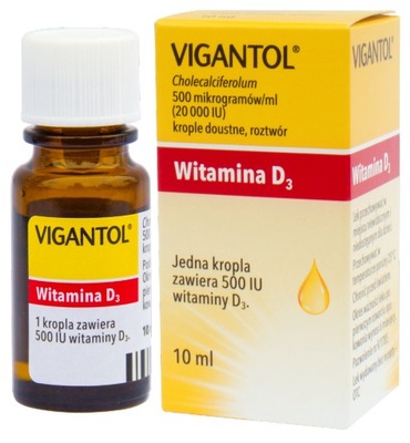 Vigantol witamina D3 20 000 Krople 10ml