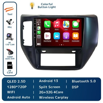 NAVEGACIÓN GPS PARA NISSAN PATROL 2004-2011 RADIO DE AUTOMÓVIL BEZPRZEWODOWE CARPLAY AUTO  