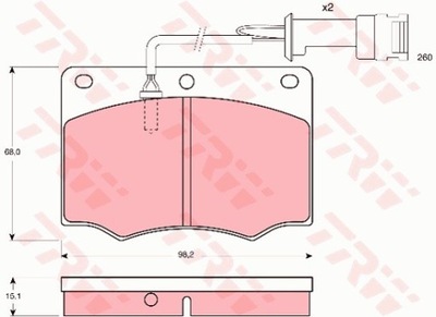 КОЛОДКИ ГАЛЬМІВНИЙ FORD GRANADA 81-84 Z ДАТЧИК.