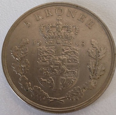 0760c - Dania 5 koron, 1968