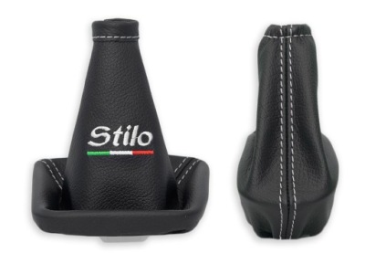 Fiat stilo 2001-2007 5 дверной комплект чехлы рычага кожа вышивка белый флаг фото №1