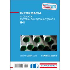 Ceny materiałów instalacyjnych Sekocenbud IMI 1 / 2024
