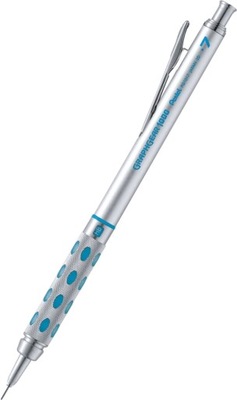 Ołówek automatyczny Graphgear 1000 srebrno niebieski Pentel
