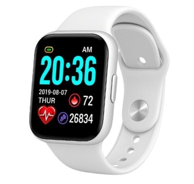 BIAŁY SMARTWATCH Stylowy i Funkcjonalny Zegarek - BLUETOOTH, ANDROID, iOS