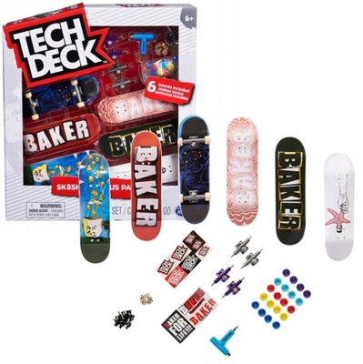 TECH DECK BAKER 6 PAK DESKOROLKI FINGERBOARD