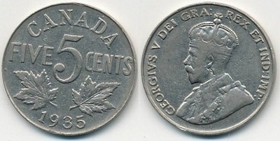 Kanada 5 Cents - 1935r ... Monety