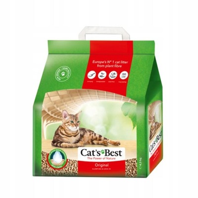 CAT'S BEST ECOPLUS Żwirek dla KOTA Drewniany Zbrylający EKOLOGICZNY 10L