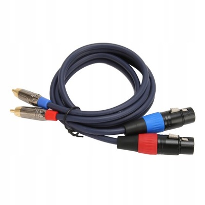 KABEL 2X XLR ŻEŃSKI 2X WTYK RCA 3M