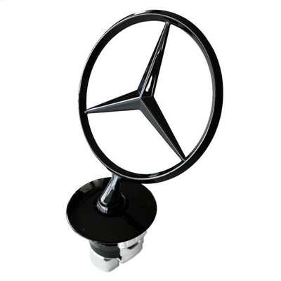 EMBLEMA ESTRELLA INSIGNIA LOGOTIPO MERCEDES GASOLINA NA PARTE DELANTERA CAPO NEGRO MATE  