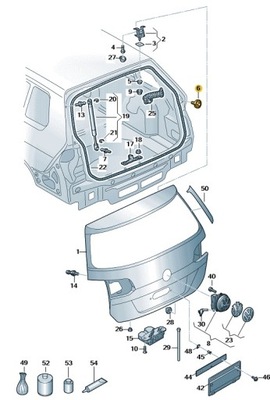 Заглушка кліпса volkswagen оригінал 1k8823753b фото №1