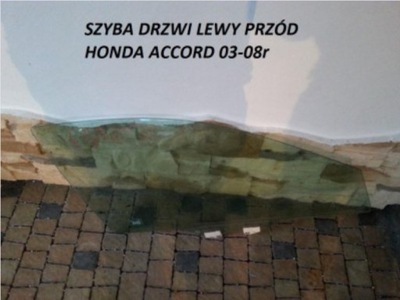 Honda accord vii скло лівий перед фото №1