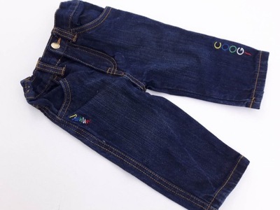 COOGI jeansowe SPODNIE proste HAFTY _ 80 cm