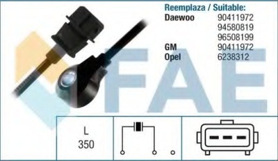 SENSOR DETONACIÓN STUKOWEGO OPEL  