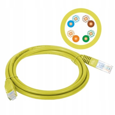 ALANTEC Kabel sieciowy UTP kat.5E LAN żółty 5m