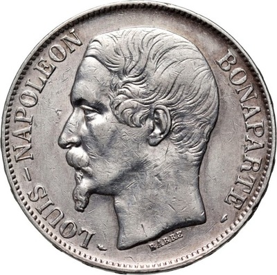 Francja, Ludwik Napoleon Bonaparte, 5 franków 1852 A