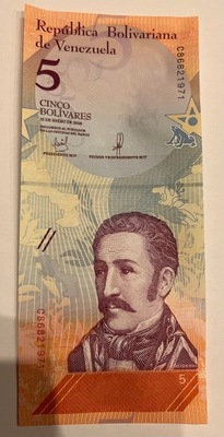 5 Bolivares 2018 UNC banknot z paczki