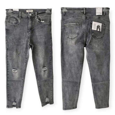 Spodnie jeansowe, jeansy Redseventy szare rozmiar 38