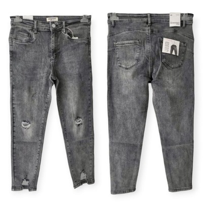 Spodnie jeansowe, jeansy Redseventy szare rozmiar 44