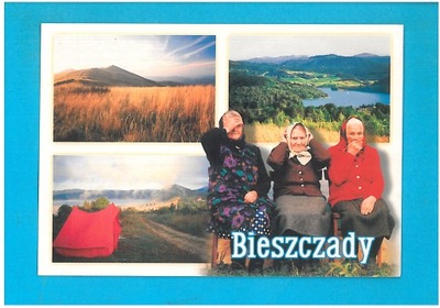 BIESZCZADY WIELOWIDOKOWA POCZTÓWKA LATA 2000