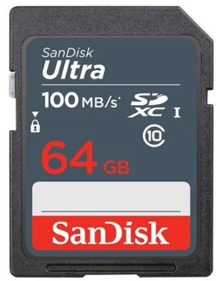 SanDisk Ultra SDXC 64GB 100 MB/s UHS-I Class 10