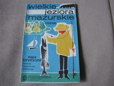 STARA MAPA WIELKIE JEZIORA MAZURSKIE1981