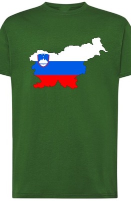 Słowenia Flaga Męski T-shirt Nadruk Modny Rozm.L