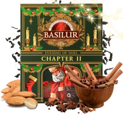 Basilur CHAPTER II herbata czarna CYNAMON MIGDAŁY liście ŚWIĄTECZNA - 75 g