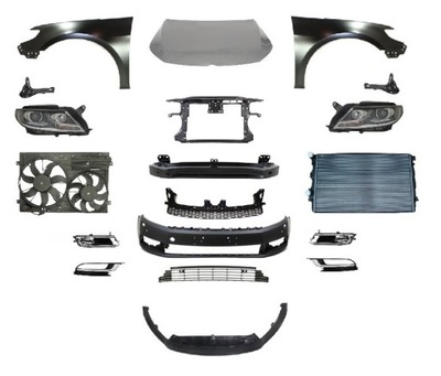 VW CC 12-17 PRZÓD ZDERZAK MASKA LAMPA PAS BŁOTNIK
