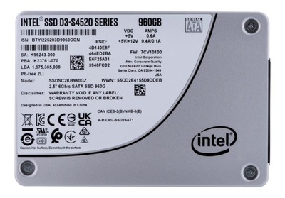Dysk SSD Solidigm (Intel) S4520 960GB SATA 2.5" SSDSC2KB960GZ01 (DWPD up to