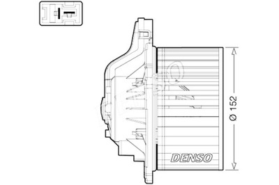 DENSO VENTILIATORIUS PŪSTUVO HYUNDAI GRAND SANTA FE I30 SANTA FE II 