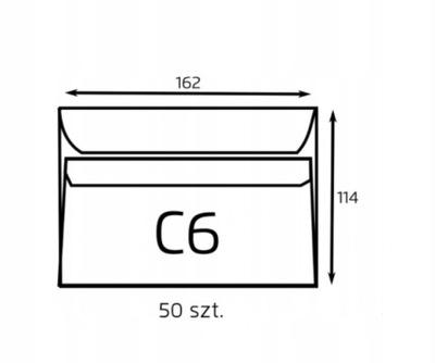 KOPERTA C6 SK BIAŁA 75g SAMOKLEJĄCA (1 SZT)
