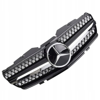 REJILLA REJILLA DE RADIADOR MERCEDES SL W230 R230 AMG NEGRO NUEVO  