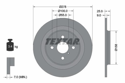 TEXTAR 92161903 DISCO DE FRENADO  