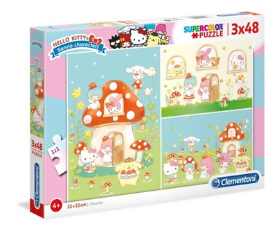 PUZZLE 3x48 HELLO KITTY 3 układanki 25246