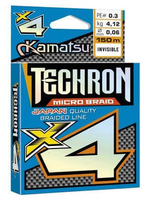 KAMATSU TECHRON MICRO BRAID X4 INVISIBLE 0,04/0.2/150 -